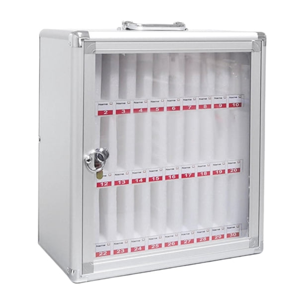 Gabinete de almacenamiento para teléfono, puerta de gabinete transparente, bolsillo para gráficos, reuniones, aulas, almacenamiento 30 ranuras