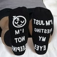 thumbnail image 6 of Milue Men Women Novelty Funny Saying Ankle Socks I Am Not Sleeping Just Resting My Eyes Letters Crew Hosiery Birthday Gifts for Grandpa Dad Mom, 6 of 10