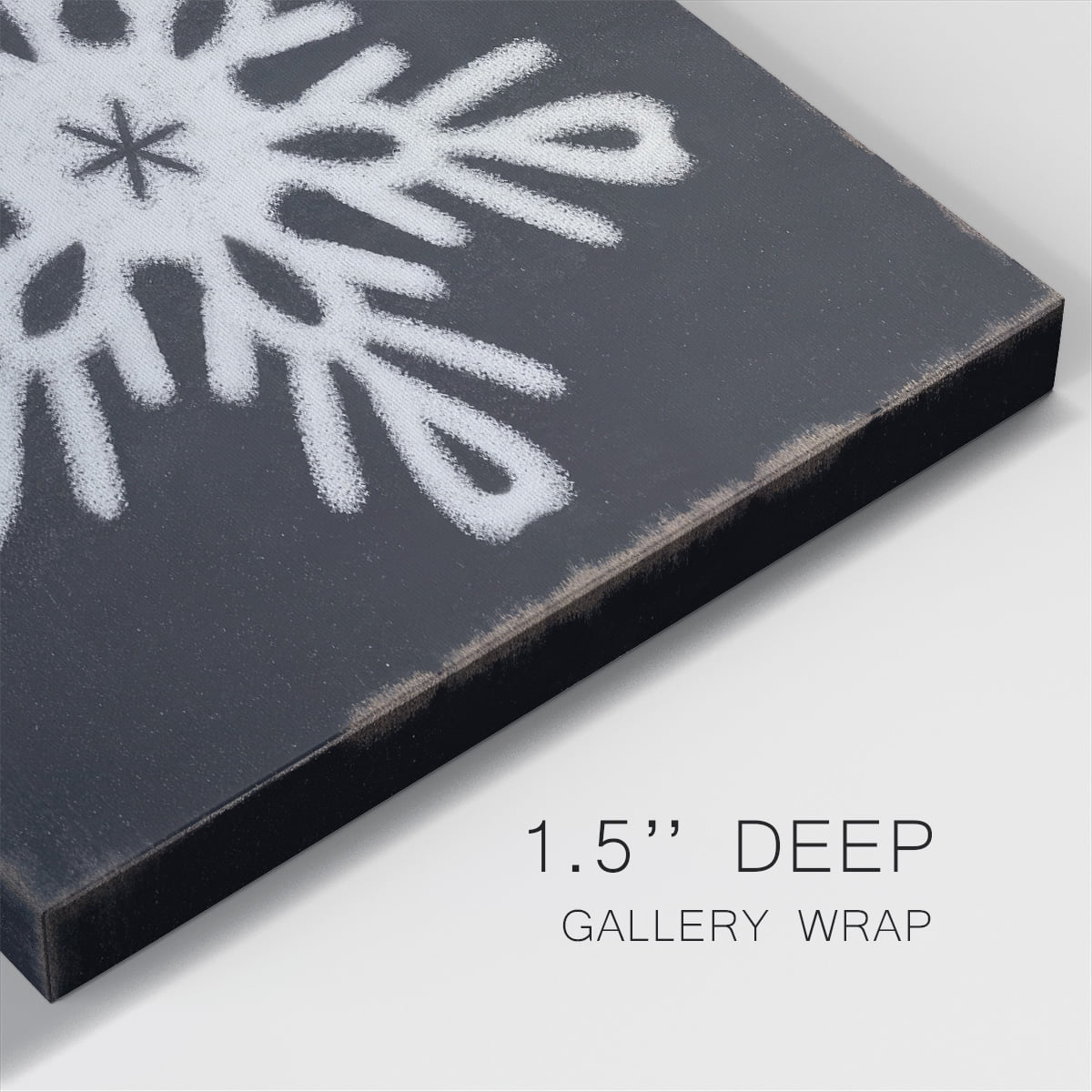 Chalkboard Snowflake III- Gallery Wrapped Canvas