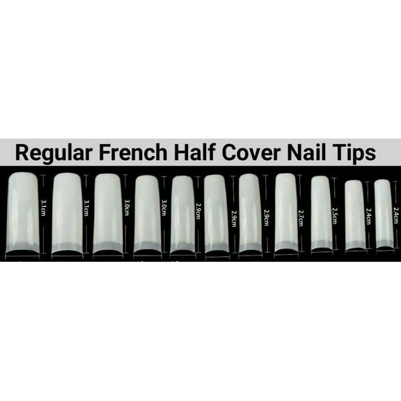 500pcs French Half cover Artificial False Nail Tips Fake Nails Manicure - Jargod