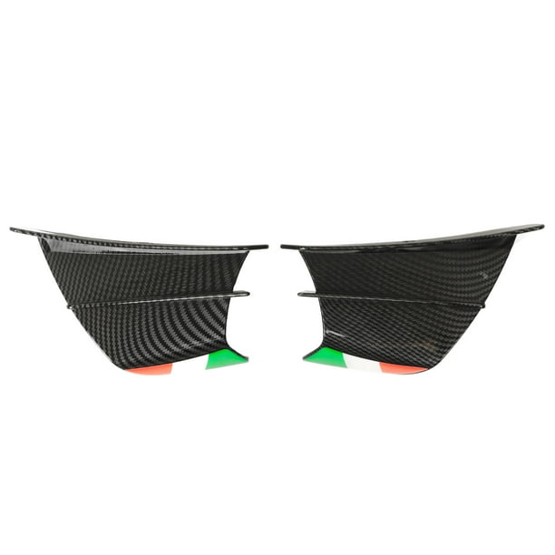 2 alerones laterales para motocicleta, carenados, aletas compatibles con NINJA 400, 250, Z900 y Z1000, estilo de fibra de carbono brillante.