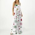 thumbnail image 4 of Women's Casual Loose Jumpsuit with Christmas Print, White, Size XXXL, 4 of 4