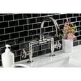 thumbnail image 4 of Kingston Brass KS2176RKX Webb Bridge, Polished Nickel Bathroom Faucet with Knurled Handle and Pop-up Drain, 4 of 7