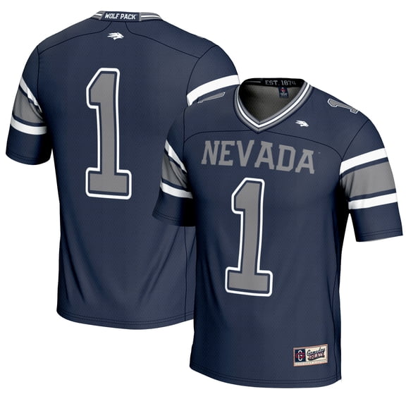Men's GameDay Greats #1 Navy Nevada Wolf Pack Endzone Football Jersey