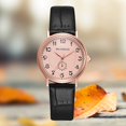 thumbnail image 2 of Reloj de pulsera de estilo moderno con piedras para una elegancia informal Reloj de cuarzo pequeño en oro rosa, 2 of 3