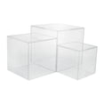 thumbnail image 3 of Cajas de almacenamiento de cubo acrílico, 3 uds., 10cm, 12,7 cm, 15,2 cm, soporte multifuncional para cupcakes, accesorios para mostrador al por menor Transparente, 3 of 9