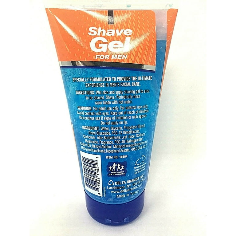 Lucky For Men Sensitive Skin Shave Gel With Aloe Vitamin E, oz