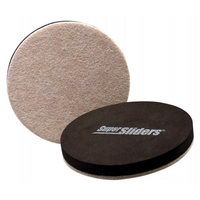 Waxman Floor Protection 4 Count 5in. Round Super Sliders Reusable Felt