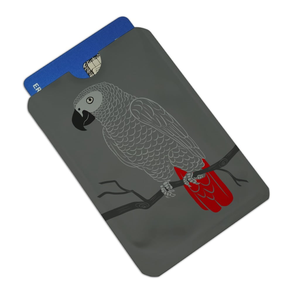Armored wallet RFID blocking credit card sleeves sleeve Bird parrot set of 8