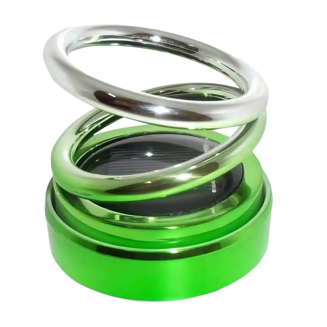 2025 New Portable Solar Rotating Double Ring Suspension Car Aromatherapy Ornament Portable for Car