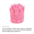 thumbnail image 3 of Uxcell 3 Inch Wide 10 Yard Lace Ribbon Floral Pattern Pink Embroidered Lace Trim for Sewing Making, Gift Wrapping, 3 of 5