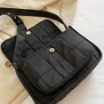 thumbnail image 3 of Bolsa de hombro a la moda con solapa, simples, tela Oxford, de mano para mujer (negro) Ehuebsd Para Estrenar, 3 of 9