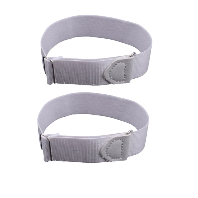 2 uds camisa brazalete camisa Stay cinturón no ajustable camisa Unisex Stay Plus para mujeres y hombres (blanco)