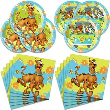 40Pcs For Scooby Party Supplies include 20 plates, 20 napkins for the Scooby birthday party decoration