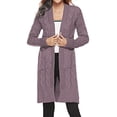 thumbnail image 4 of Vedolay Women's Cardigan Sweater Winter Knit Full-Zipper Sweater Slim Fit 2023 Purple,L, 4 of 4