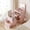 Pink, variant on Compact Vanity with 3 Drawers, 3 in 1 Vanity Desk, Makeup Desk with Flip-up 3 Colors Lighting Mirror and Cushioned Stool, Small Vanities Nightstand Perfect for Bedroom, White