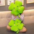 thumbnail image 7 of Lucky Grass Four Leaf Clover Plush Toy Pillow Sofa Cushion Soft Plush Stuffed Animal for Good Luck Charm Home Decor Gift for Friends Family Topliu, 7 of 7