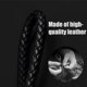 thumbnail image 2 of llaveros de cuero trenzado, llaveros de coche trenzados de cuero sintético, llaveros multifuncionales para hombre y mujer, llavero colgante, negro y rojo, 2 of 5