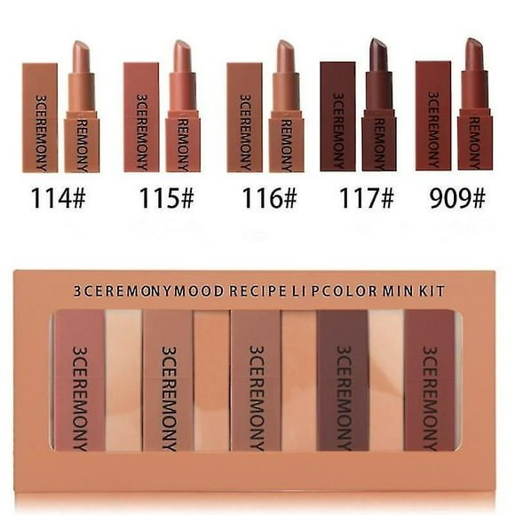 Set de maquillaje: bases, correctores, lápiz labial mate, resistente al agua