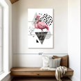 thumbnail image 2 of Elephant Stock Modern Flamingo Wall Art - Vertical Multi Panel Canvas - Hallway Wall Decor - Animal Multi Panel - Pink And White Decor - 28" x 45", 2 of 8