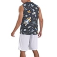 thumbnail image 5 of Rocae Space Cars for Men's Basketball Jersey Lightweight and Breathable Athletic Tank Top,Quick-Drying Sports Jersey X-Large, 5 of 9