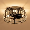 thumbnail image 6 of Parrot Uncle Ceiling Fans with Lights Flush Mount Small Low Profile Ceiling Fan with Remote Control Bladeless Ceiling Fan for Bedroom, 13 Inch, 6 of 9
