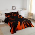 thumbnail image 3 of Erosebridal Orange Stripe Bedding Queen Comforter Set, Gradient Geometric Ombre Down Comforter, Futuristic Decor, Reversible, 3 of 7