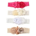 thumbnail image 1 of RomaMX 4 PC Baby bautizando la diadema de encaje para niña de la niña diadema de bautismo con perlas de arcos, 1 of 8