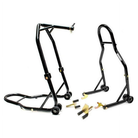 Venom Motorcycle Front Triple Tree & Rear Swingarm Spool Lift Combo Wheel Lift Stands Compatible with Aprilia RSV 1000R (04-08)