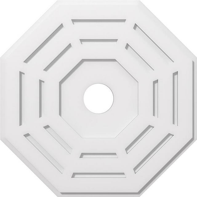 Ekena Millwork CMP26WN-04000 26 in. OD x 4 in. ID Square Westin Architectural Grade PVC Contemporary Ceiling Medallion