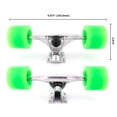 thumbnail image 6 of Victory Jump Longboard Skateboard Trucks and Wheels Set, Skateboard Accessories, Skateboard Trucks 7 inch, Skateboard wheels 70mm, Skateboard Bearings (7 inch Silver Truck w 70mm Neon Green Wheels), 6 of 7