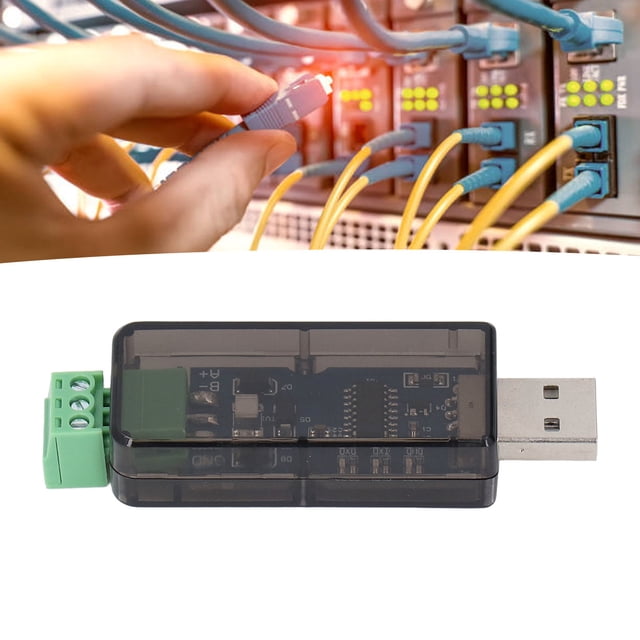 USB To RS485 Converter, Long Distance Transmission USB To RS485 Converter Adapter CH343G Chip Drive Low Power Consumption with Resettable Fuse for Printers