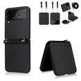 thumbnail image 1 of Mantto for Samsung Galaxy Z Flip 3 5G Phone Case 6.7" (2021) Crossbody Neck Cover with Detachable Adjustable Long Shoulder Strap Lanyard PU Leather TPU Lightweight Thin Women Girl Men Cover, Black, 1 of 9