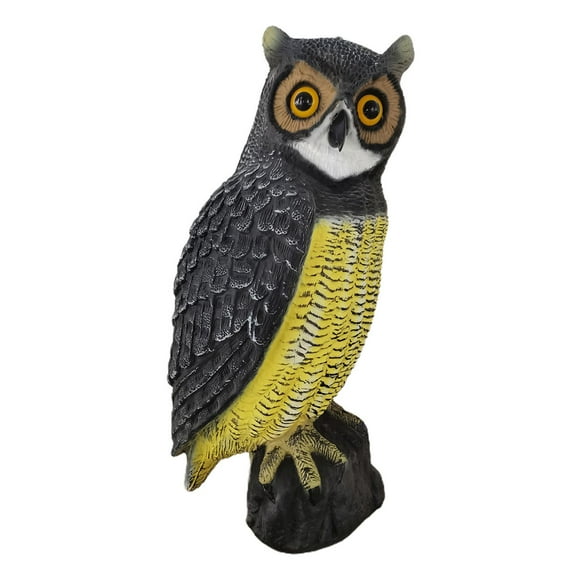 LOVIVER 49cm Large Owl Statue Ornament Garden Deter Bird Pest Animal Repellent Scarecrow