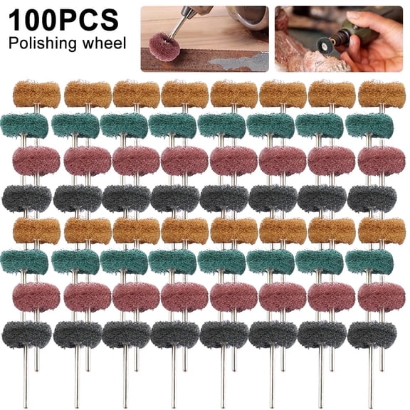 MTFun 100pcs 25mm Polish Polishing Wheel Wheels Buffer Set For Dremel Drill Polisher J