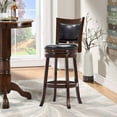 thumbnail image 4 of Boraam Bristol Bar Height Swivel Wood Kitchen Bar Stool - Cappuccino Finish, 4 of 6