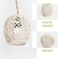thumbnail image 4 of Minkissy White Cotton Rope Pendant Light Shade Bohemian Style Decorative Hanging Lamp Cover, 4 of 7
