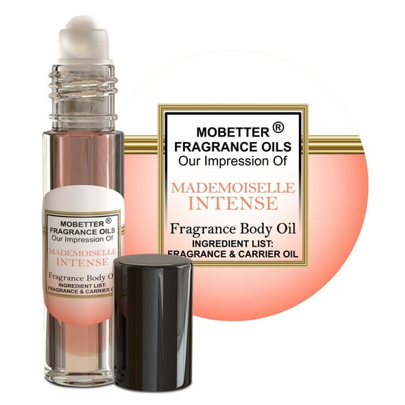 MoBetter Fragrance Oils' Our Impression of C o c o Mademoiselle Intense for Women Body Oil Fragrance 1/3 oz roll on Glass Bottle