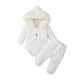 thumbnail image 1 of Gibobby Conjunto de manga larga para bebé y niño Traje de rastreo con capucha de invierno, mono de manga larga y pantalones largos, conjunto cálido de dos piezas(Blanco,6-9 Meses), 1 of 5