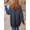 thumbnail image 2 of QWZNDZGR Womens Sweatshirt Casual Long Sleeve Crewneck Lightweight Pullover Tops Loose Sweatshirts, 2 of 5