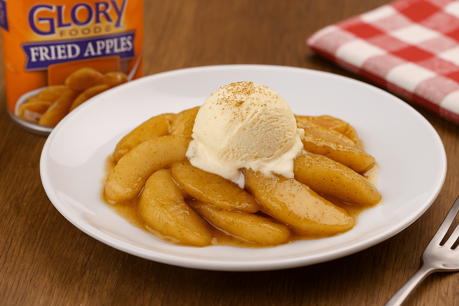 Glory Foods Fried Apples, 6-Pack (14.5 oz Cans) with Bonus JFS Recipe Card – Sweet Southern-Style Canned Apples