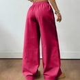 thumbnail image 4 of Resicozy Wide Leg Sweatpants Women Low Rise Baggy Pants Fall Fashion Lounge Lightweight Sweat Pants with Pockets Hot Pink M, 4 of 5