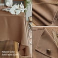 thumbnail image 4 of Textured Tablecloth Round 60 Inch Waterproof Spill-Proof Wipeable Table Cloth Wrinkle Free Circle Dining Table Cover for Birthday Farmhouse Outdoor Party Tablecloths up to 44'''' Dia Tables, 4 of 6