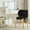 Black-1pcs, variant on Heart Back Accent Chair - Plush Teddy Fabric Vanity Chair, Small Space Armless Makeup Desk Chair for Bedroom/Dressing Room, 300 Lbs Capacity, Easy Assembly