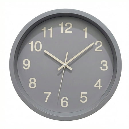 Westminster Clocks 12 Inch Wall Clock, Modern Minimalist, Silent Quartz, Soft Blue