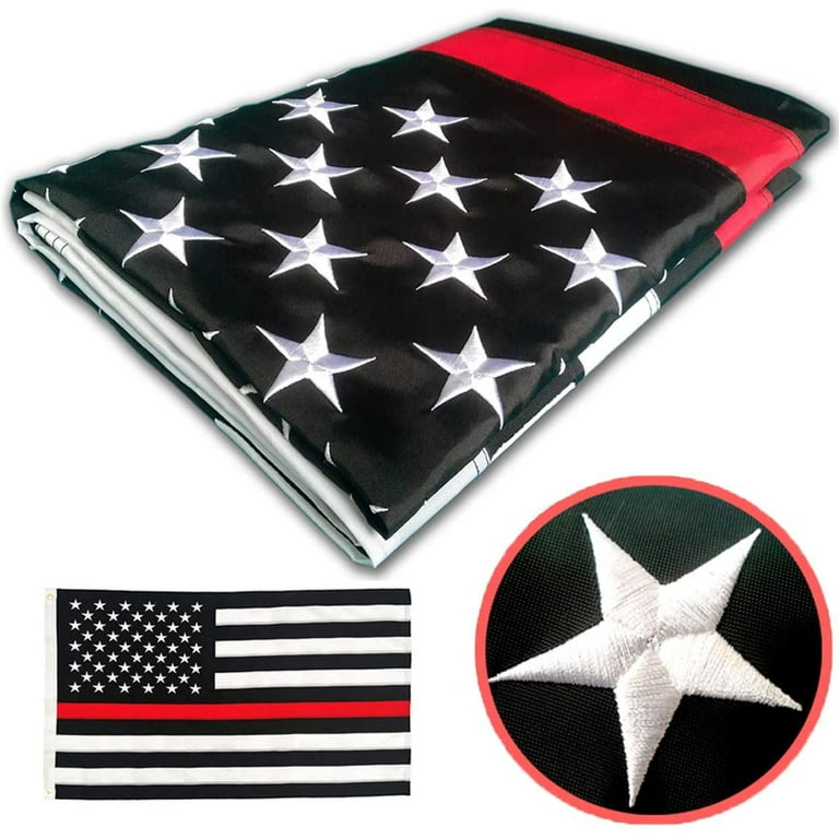 Bartact Black / Silver Stars on Right Thin Red Line, Size: One Size