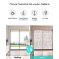 thumbnail image 4 of Window Privacy Film Farmhouse Flower Stained Glass Window Film Decorative Sun Block Window Cover Botanical Vintage Purple Leaf Plant Window Clings Static Adhesive Sticker for Bathroom 29.5"x78.7", 4 of 7