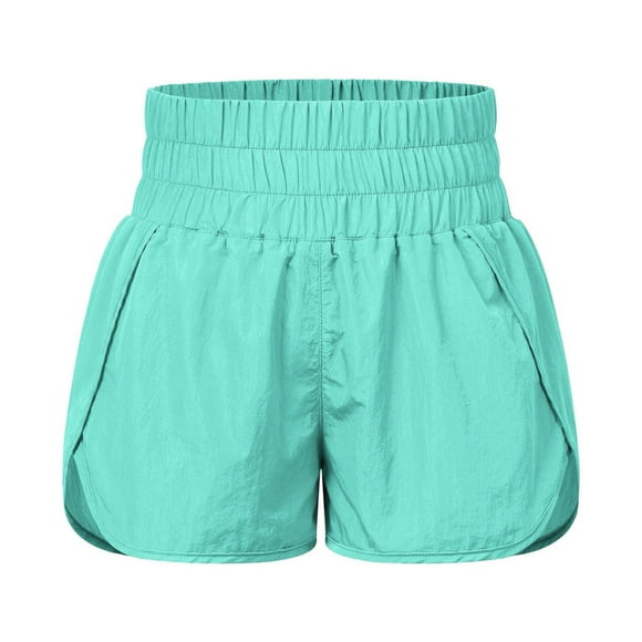 KVPLBQFD Girls Volleyball Shorts Girls Spandex Shorts Scrunch Shorts High Waist Jeans Toddler Clothes Dance Clothes for Girls Gymnastic Shorts, Green 9-10 Years