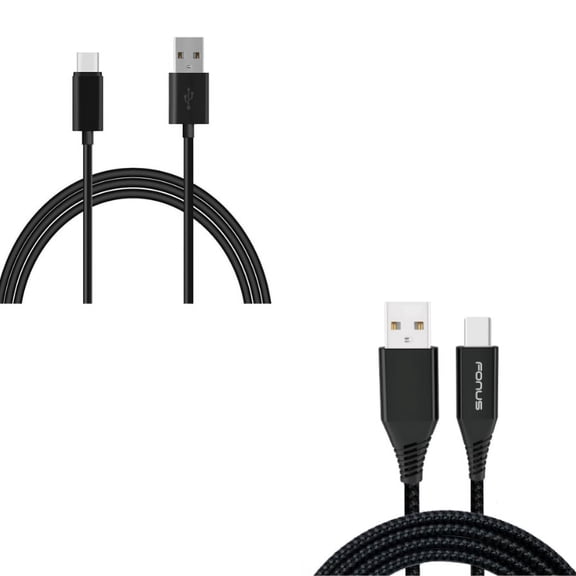 6ft and 10ft Long USB-C Cable Fast Charger Cord TYPE-C Power Wire J5A for Motorola Razr (2020),(2019), Edge (2021) - Nokia G20, XR20, 3.1, G10, 8, 7.1, C2 Tava, C5 Endi, V 5G UW, Plus