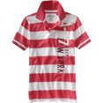 thumbnail image 1 of Aeropostale Polo de rugby a rayas para hombre, rojo, extra pequeño, 1 of 1